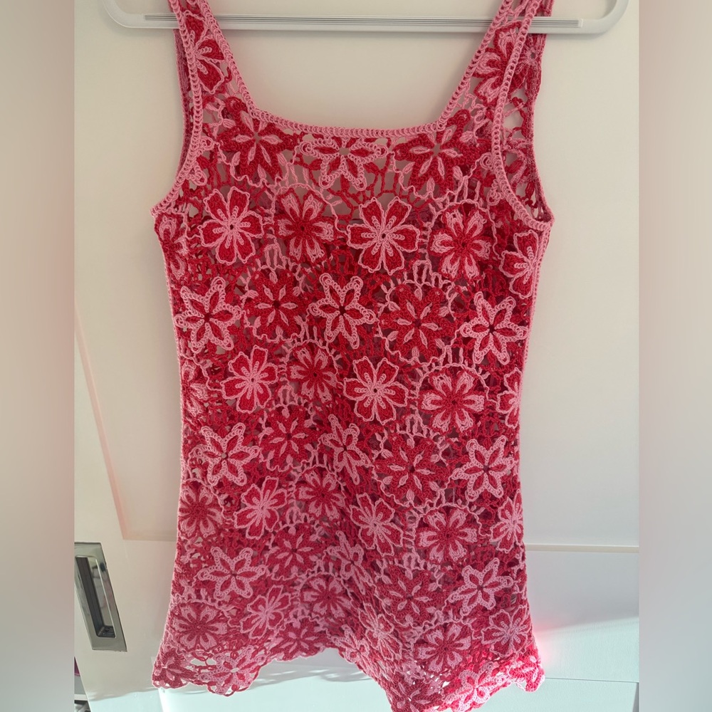 Vintage Zara pink floral coverup